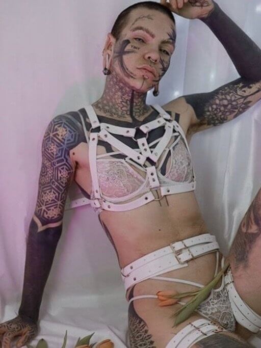 lust_alex_white_Faux Vegan Leather_festival_chest body harness_Lolli Wraps_Australia