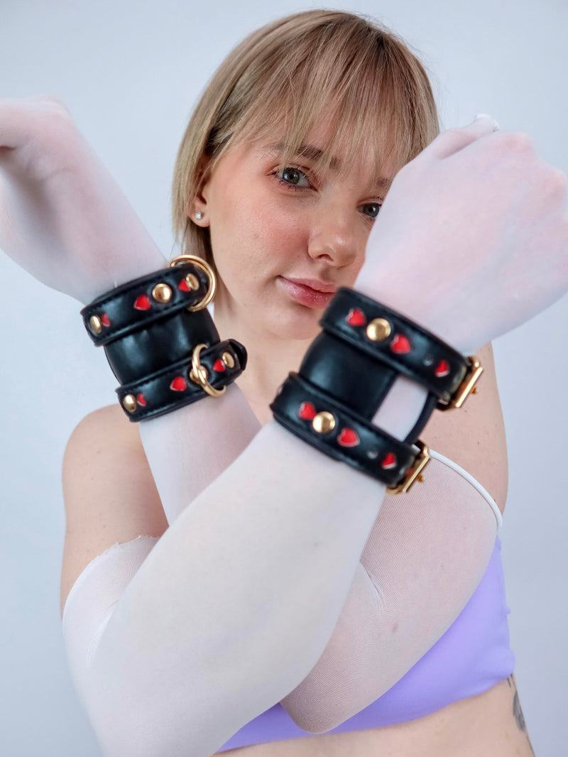 Lolliwrapsx_abbey_cuffs_black_and_red_faux_vegan_corn_leather_6