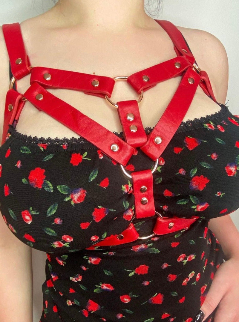 OLD SIZE ALEX CHEST HARNESS - CHERRY RED - Lolli Wraps