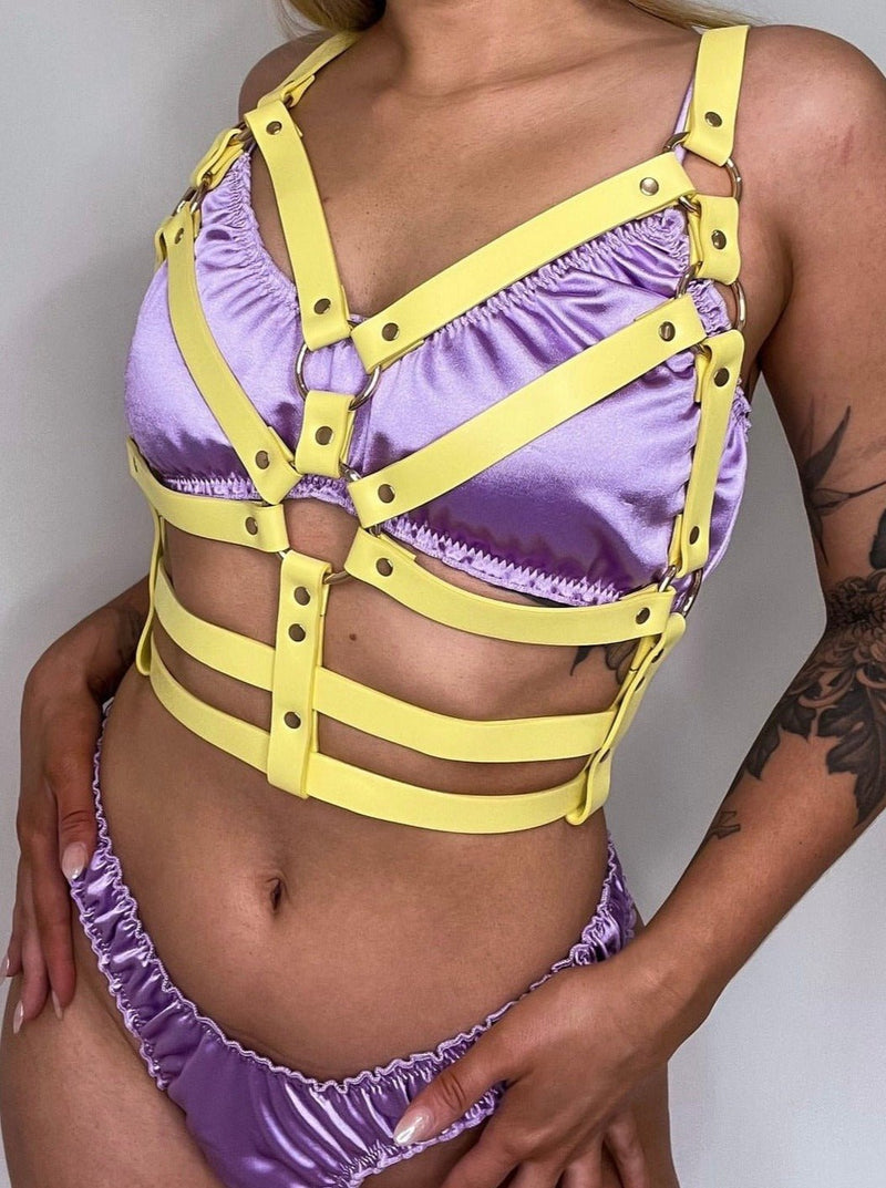 OLD SIZE BILLIE CHEST HARNESS - SHERBET YELLOW - Lolli Wraps